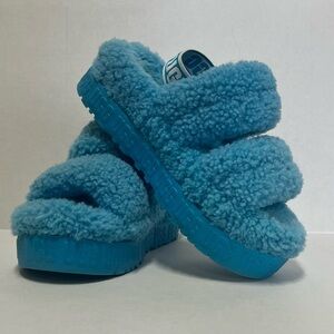 UGG Oh Fluffita Platform Sling Back Sandal Splash Size 7
